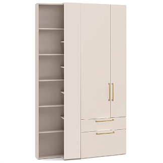 Шкаф 2дв., 2ящ.,выд.шт. гл.400, дл.692+стел.GN2 (беж) Soho беж