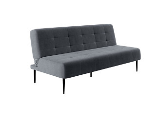 Орматек Диван-кровать Monaco без подлокотников (Ткань: Велюр Barkhat 26 Светло-серый) 111x186