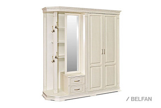 Шкаф комбинированный "Верди Люкс" 1; дверь справа; слоновая кость