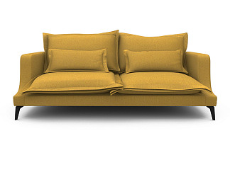 Орматек Mores 3-х местный прямой Soft (max) (Ткань: Шенилл Canvas yellow) 104x226