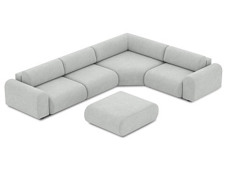 Диван модульный Маиль-6 Textile Silver