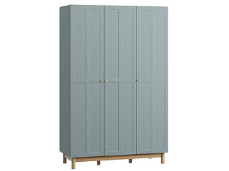 Распашной шкаф Виклу 3-135x210 Серо-зеленый