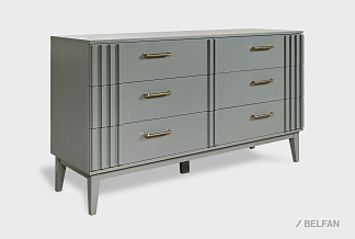 Комод "Чикаго" (6 ящиков); платина