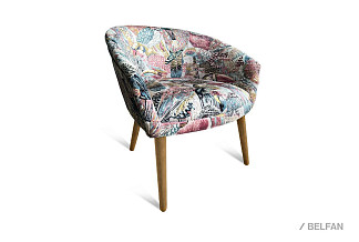 "Тиана" кресло; нераскл.; 12; дуб лак; Rio (1509-T379 E-A) (гр. 3)