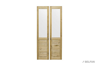 Комплект дверей к стеллажу "Рауна-20"; бейц-масло