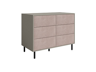 Комод Орматек Kleo (ЛДСП/Велюр Тауп/Teddy 014 Шоколадный бисквит) 110x57