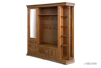 Шкаф комбинированный "Верди Люкс" 2; дверь слева; дуб рустикаль