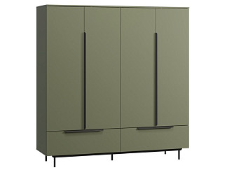 Распашной шкаф Квелен 4-192x200 Оливковый