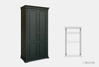 Шкаф для одежды 2-х дв. "Верди Люкс 2/4"; грин