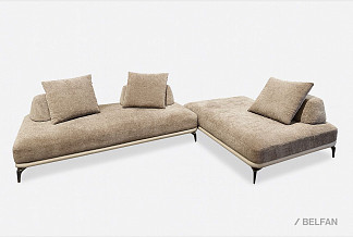 "Infiniti" диван модульный; нераскл.; 13+15; хром темный; Escade 31+Unica Atmoshpere (гр. 2/БК)