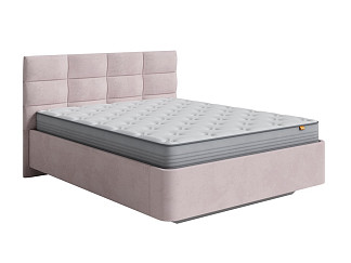 Кровать Fly Como (Veda) 8 + Матрас Orto Comfort Hard (Ткань: Велюр Teddy Лунный) 140x200