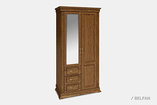 Шкаф комбинированный "Верди Люкс" 12з; дуб рустикаль с патиной