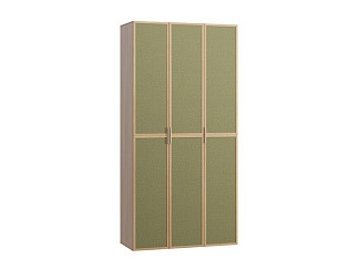Распашной шкаф Флавир 3-120x250 Рогожка Оливковый