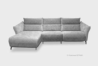 "Floyd" диван с оттоманкой; 8L+10W+1ER; Реклайнер; левый; металл черный; Afalin 21 (гр. 2/АВ)