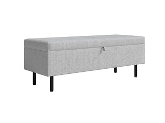 Пуфик Орматек Банкетка Sofix (Ткань: Шенилл Piano 16 Серебристая чайка) 122x46