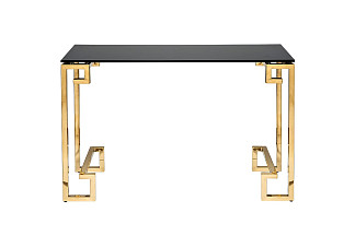 13RXC3049-GOLD Консоль черное стекло/золото 120*40*78см