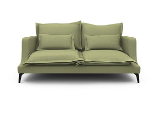 Орматек Mores 2-х местный прямой Soft (Ткань: Шенилл Canvas olive) 104x186
