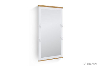 Зеркало настенное "Рандеву" 160; белый лак+антик 24