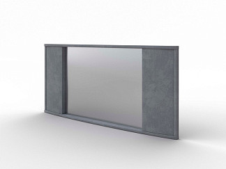 Зеркало Орматек настенное Vittoria (Ткань: Микровелюр Laska 06 Серый мох) 132x8