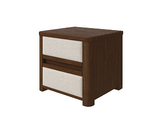 Тумба Орматек Wood Soft (Ткань/Массив (сосна) Мокко (сосна) с брашированием/Лама Лён) 45x40