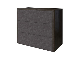 Комод Verda Bliss M (Ткань/Массив Венге (дуб)/Велсофт Горький шоколад) 79x90