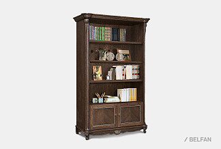 Шкаф для книг "Алези 2"; глухие двери; табак