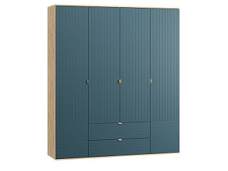 Распашной шкаф Монблан 4-185x215 Линии Аквамарин/Дуб Ирландский