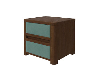 Тумба Орматек Wood Soft (Ткань/Массив (сосна) Мокко (сосна) с брашированием/Diva Мята (324)) 45x40
