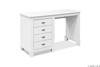 Стол письменный "Рауна" 04 (1 тумба); белый воск