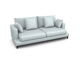 Орматек Verona пух-перо 3-х местный Soft (Ткань: Рогожка Lino 42 Небесно-голубой) 117x234