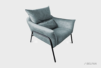 "Купер" кресло; нераскл.; 12; металл черный; Аллюр 707 (33563); (гр.4)