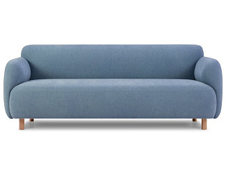 Диван прямой Пайпел-3 Bucle Blue