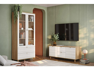 Модульная гостиная Теджонс-3 Leaf Milk Oak