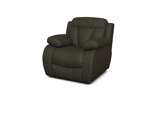 Кресло Орматек с ящиком Манчестер (Ткань: Экозамша Tesoro Dark brown) 106x104