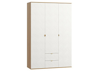 Распашной шкаф Монблан 3-139x215 Косы Белый