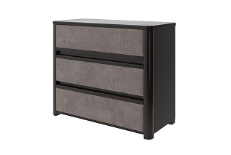 Комод Орматек Wood Soft (ЛДСП Венге+ткань Венге (береза)/Sohu Латте) 90x40