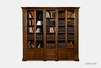 Набор мебели для библиотеки "Престиж-17.13"; ГМ 5932; беловежский орех