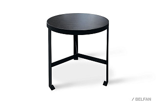 Стол журнальный "Collin" (круглый) малый; А-016.345; металл черный; Обсидиан