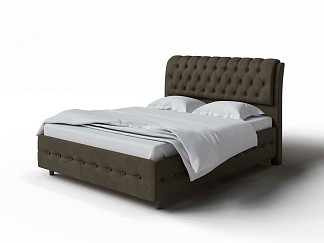 Кровать Como (Veda) 4 Grand с ПМ + Матрас Optima Comfort M (Ткань: Микровелюр Laska 53 Можжевельник) 200x200