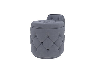 Пуфик Пуф Verda Classic (Ткань: Микровелюр Marino 30 Графит) 48x48