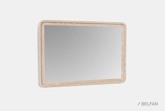 Зеркало "Алекса"; айвори+жемчужный дуб, золотая патина