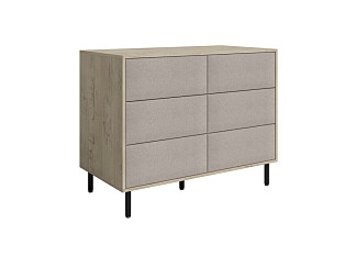 Комод Орматек Kleo (ЛДСП/Рогожка Бунратти/Nice Латте) 110x57