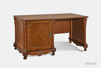 Стол письменный "Алези 1" (1 тумба слева); античная бронза