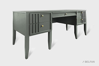 Стол письменный "Чикаго" (2 тумбы); платина