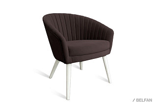 "Тиана-1" кресло; нераскл.; 12; слон.кость; Velvet Lux 95 (гр. 1/СМ)