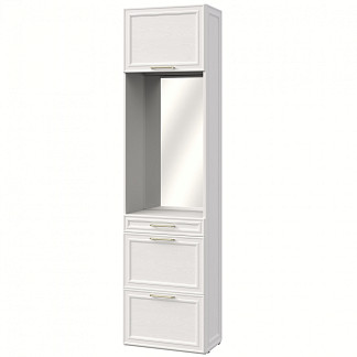 Торцевой модуль для прихожей левый гл.612+свет.JJ01 Montreal белый