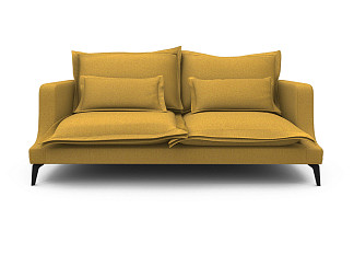Орматек Mores 3-х местный прямой Soft (Ткань: Шенилл Canvas yellow) 104x206