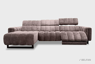 "Дженеси" диван с оттоманкой; раскл.; 8L+10W+1ER; Реклайнер; Sharli 05 (30128); (гр.1)