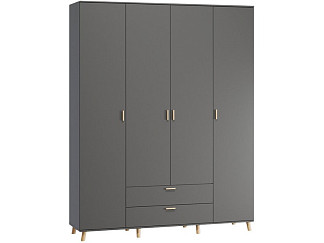 Распашной шкаф Пронто 4-170x210 Графитовый