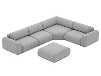 Диван модульный Маиль-6 Bucle Silver